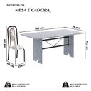 Ver imagem 3 de Conjunto de Mesa com 8 Cadeiras para Sala de Jantar Lara Preto/Cinza