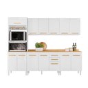Ver imagem 1 de Conjunto de Cozinha Celeste Modulado com 13 Portas 2 Gavetas Branco