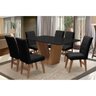 Conjunto Mesa de Jantar Safira com 6 Cadeiras Agata 160cm Cedro/Preto/Preto - 2