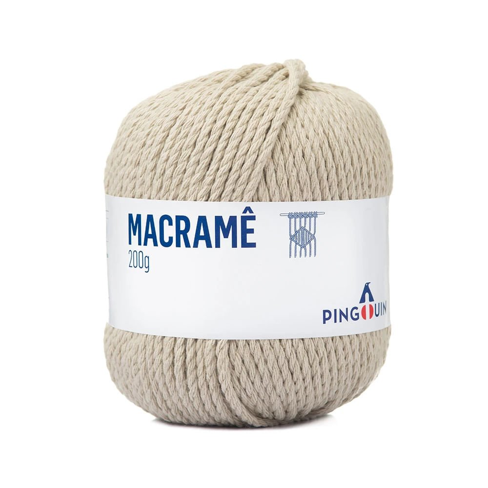 Fio Pingouin para Macrame 200g 2655 4751 Areia Praia