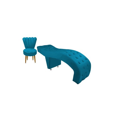 Maca de Maquiagem e Estética Cadeira Alicia Turquesa