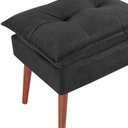 Ver imagem 5 de Puff Puf Opall Pes Palito 55x40cm Suede Preto MPassos