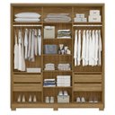 Ver imagem 2 de Guarda Roupa Casal Dallas 3 Portas Freijó Off com Espelho - Moval