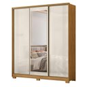 Ver imagem 1 de Guarda Roupa Casal Dallas 3 Portas Freijó Off com Espelho - Moval