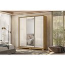 Ver imagem 3 de Guarda Roupa Casal Dallas 3 Portas Freijó Off com Espelho - Moval