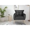 Poltrona Móveis Trida Opala Suede Preto 80X85Cm - 4