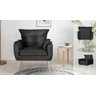 Poltrona Móveis Trida Opala Suede Preto 80X85Cm - 5