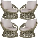 Ver imagem 1 de 04 Poltrona Área Externa Monza Alumínio Pintura Corda Náutica