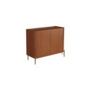Ver imagem 2 de Buffet Bend 99 cm Porta Lisa Incolar Cedro com Pé Dourado