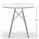 Ver imagem 3 de Mesa de Jantar Redonda Eames Eiffel Wood Tampo 90cm Branco