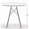 Mesa de Jantar Redonda Eames Eiffel Wood Tampo 90cm Branco - 3