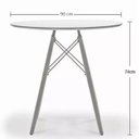 Ver imagem 3 de Mesa de Jantar Redonda Eames Eiffel Wood Tampo 90cm Branco