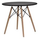 Ver imagem 2 de Mesa Eames Eiffel Tampo de Madeira 90cm Preto