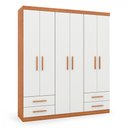 Ver imagem 1 de Guarda Roupa 6 Portas 4 Gavetas Advantage Freijó e Off White Batrol