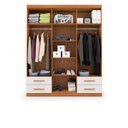Ver imagem 6 de Guarda Roupa 6 Portas 4 Gavetas Advantage Freijó e Off White Batrol