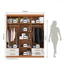 Ver imagem 7 de Guarda Roupa 6 Portas 4 Gavetas Advantage Freijó e Off White Batrol