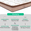 Ver imagem 2 de Cama Box Baú Viúvo Preto e Colchão Victory Molas Vstore
