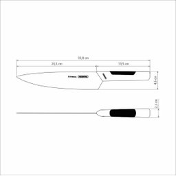 Faca do Chef 8 Polegadas Tramontina Nygma Black 23684/108 - 6