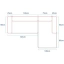 Ver imagem 4 de Sofá Modular Celinne Luxuoso Sala de Estar Decoração Luxo 265cm Linho Verde