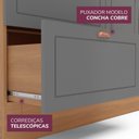 Ver imagem 6 de Cozinha Pérola 270cm Completa Modulada 4 Peças Cinza/Freijó Yescasa