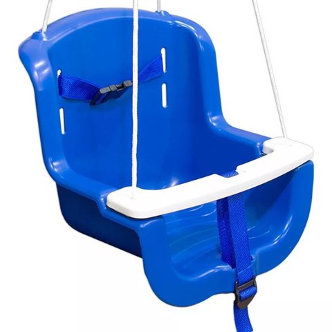 Cadeirinha de Balanço Infantil Plástico Azul 1 até 6 Anos