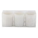 Ver imagem 3 de Trio Velas Aromatizada Decorativa Copo Vidro Branco Gardenia