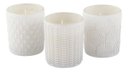 Ver imagem 1 de Trio Velas Aromatizada Decorativa Copo Vidro Branco Gardenia
