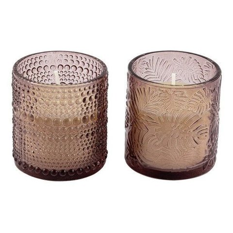 Kit Velas Decorativas Aromatizadas Copo Vidro Fumê Perfumada