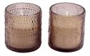 Ver imagem 1 de Kit Velas Decorativas Aromatizadas Copo Vidro Fumê Perfumada