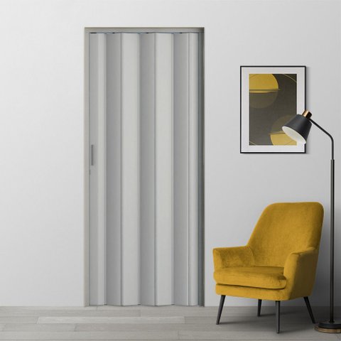 Porta Sanfonada Pvc 260x228 Cinza