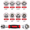 Ver mais imagens de Chave Com 8 Bocas 48 Em 1 Universal - Substitui Kit Completo de Ferramenta Estrela Soquete p/ Parafu