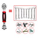 Ver imagem 1 de Chave Com 8 Bocas 48 Em 1 Universal - Substitui Kit Completo de Ferramenta Estrela Soquete p/ Parafu