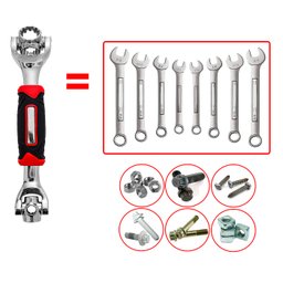 Chave Com 8 Bocas 48 Em 1 Universal - Substitui Kit Completo de Ferramenta Estrela Soquete p/ Parafu - 1