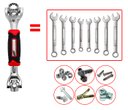 Ver imagem 1 de Chave Com 8 Bocas 48 Em 1 Universal - Substitui Kit Completo de Ferramenta Estrela Soquete p/ Parafu