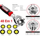 Ver imagem 7 de Chave Com 8 Bocas 48 Em 1 Universal - Substitui Kit Completo de Ferramenta Estrela Soquete p/ Parafu