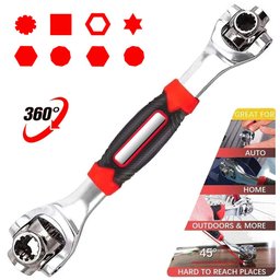 Chave Com 8 Bocas 48 Em 1 Universal - Substitui Kit Completo de Ferramenta Estrela Soquete p/ Parafu - 10