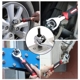 Chave Com 8 Bocas 48 Em 1 Universal - Substitui Kit Completo de Ferramenta Estrela Soquete p/ Parafu - 6