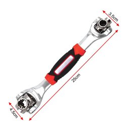 Chave Com 8 Bocas 48 Em 1 Universal - Substitui Kit Completo de Ferramenta Estrela Soquete p/ Parafu - 9