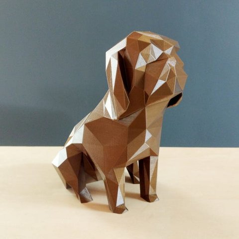 Shih-tzu decorativo - 10 Cm Altura -Toque 3D: Bronze