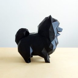 Spitz Alemão Decorativo - 10 Cm Altura -Toque 3D: Preto - 2
