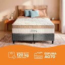 Ver imagem 5 de Cama Box King Cinza + Colchão Molas Ensacadas Pillow In Zidi Houston 193x203x65cm