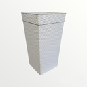 Ver imagem 1 de Vaso Quadrado Coluna Rattan 28 Litros