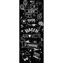 Ver imagem 2 de Papel de Parede Painel Frase A Vida é Uma Viagem - Preto