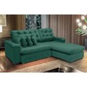 Ver imagem 1 de Sofá Berlin 2.65x1.70m com Chaise Super Pillow Top - Verde