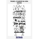 Ver imagem 3 de Papel de Parede Painel Frase Sabor da Vida - Branco