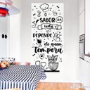 Ver imagem 1 de Papel de Parede Painel Frase Sabor da Vida - Branco