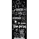 Ver imagem 2 de Papel de Parede Painel Frase Sabor da Vida - Preto