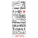 Ver imagem 2 de Papel de Parede Painel Frase O Segredo é Ter Fé - Branco