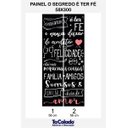 Ver imagem 3 de Papel de Parede Painel Frase O Segredo é Ter Fé - Preto