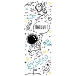 Papel de Parede Painel Frase Space - Branco - 2